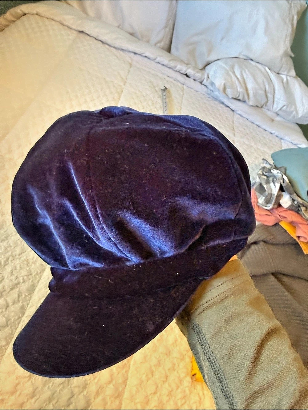MAZ Lady Baker Cap Velvet Baker Cap Size Medium